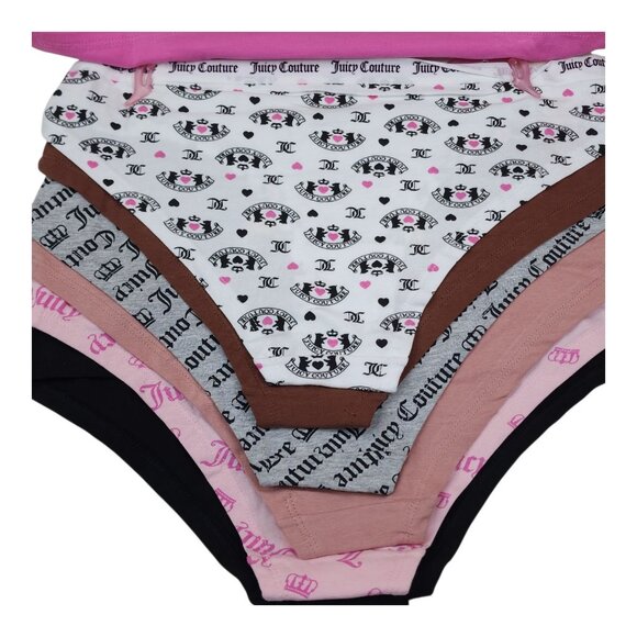 Juicy Couture Womens 7 Pk Bikini Cheeky Panties Intimates Assorted Colors Size L - Picture 11 of 14